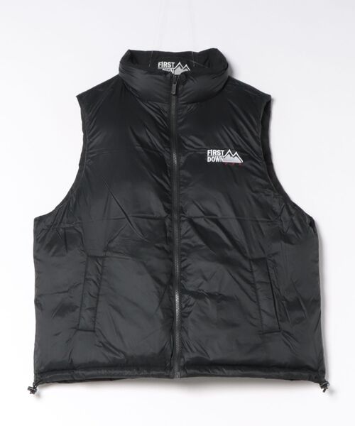 セール】【FIRST DOWN】BUBBLE DOWN VEST MICROFT (バブルダウンベスト