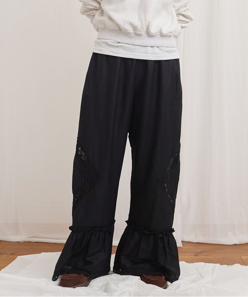 fig London(フィグロンドン)の「Oolong pants(その他パンツ・レディース・ブラック/チェック/ホワイト・FREE)」の2枚目の写真