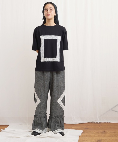 fig London(フィグロンドン)の「Oolong pants(その他パンツ・レディース・ブラック/チェック/ホワイト・FREE)」の12枚目の写真