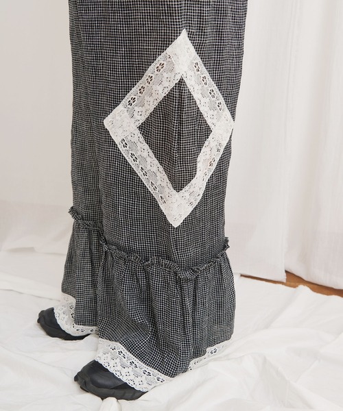 fig London(フィグロンドン)の「Oolong pants(その他パンツ・レディース・ブラック/チェック/ホワイト・FREE)」の13枚目の写真