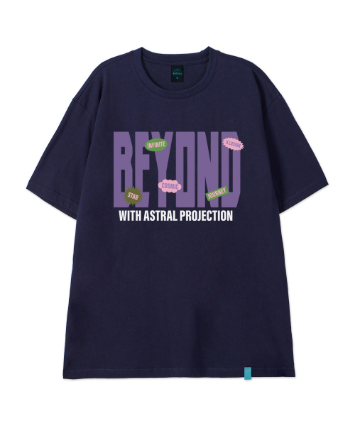 ASTRAL PROJECTION（アストラルプロジェクション）の「[ビヨンドウィズアストラル]コットンルーズフィット半袖Tシャツ_スペースネイビー（Tシャツ/カットソー・メンズ・その他・LARGE/MEDIUM/X-LARGE/XX-LARGE）」の2枚目の写真