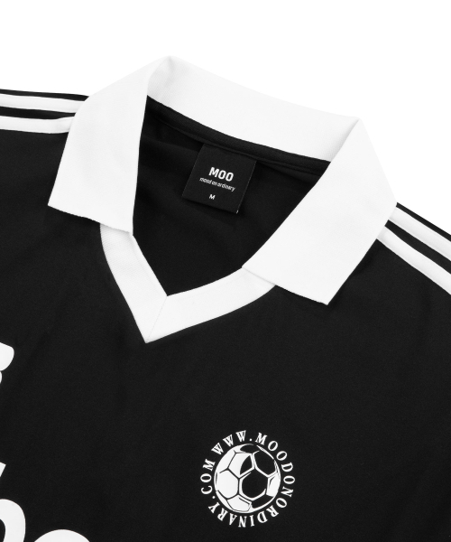 MOO(エムオーオー)の「本トラックロングスリーブフットボールジャージ - ブラック(Tシャツ/カットソー・レディース・その他・MEDIUM/LARGE)」の4枚目の写真