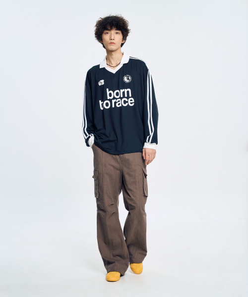 MOO(エムオーオー)の「本トラックロングスリーブフットボールジャージ - ブラック(Tシャツ/カットソー・レディース・その他・MEDIUM/LARGE)」の7枚目の写真