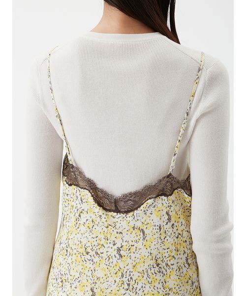 Mila Owen（ミラオーウェン）の「ニュアンスプリントレースキャミワンピース（ワンピース・レディース・ブルー/イエロー/ブラウン・1/0）」の9枚目の写真