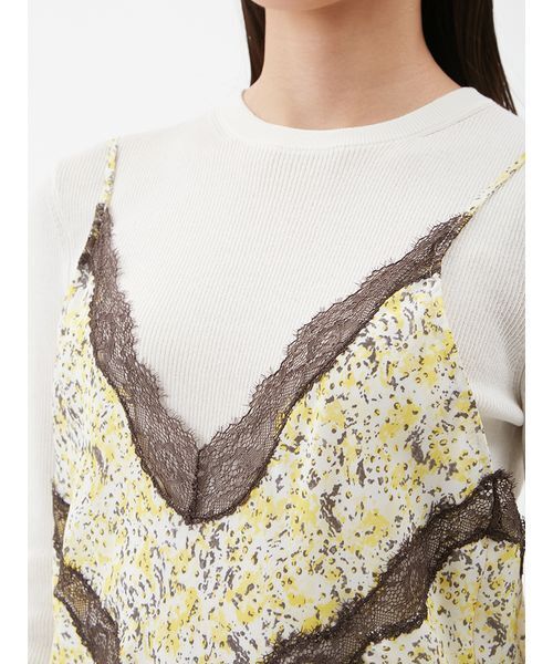 Mila Owen（ミラオーウェン）の「ニュアンスプリントレースキャミワンピース（ワンピース・レディース・ブルー/イエロー/ブラウン・1/0）」の10枚目の写真