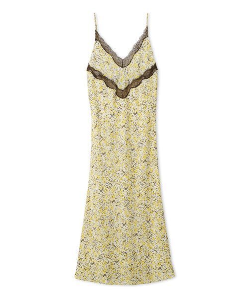 Mila Owen（ミラオーウェン）の「ニュアンスプリントレースキャミワンピース（ワンピース・レディース・ブルー/イエロー/ブラウン・1/0）」の13枚目の写真