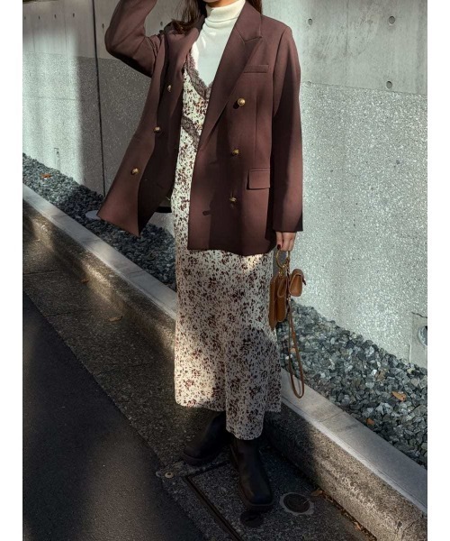 Mila Owen（ミラオーウェン）の「ニュアンスプリントレースキャミワンピース（ワンピース・レディース・ブルー/イエロー/ブラウン・1/0）」の14枚目の写真