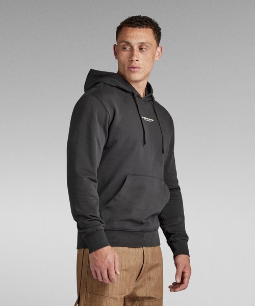 G-STAR(ジースター)の「CENTER CHEST LOGO HOODIE/クラシックロゴスウェットパーカー(パーカー・メンズ・グレー系その他・X-LARGE/LARGE/MEDIUM/SMALL)」の2枚目の写真