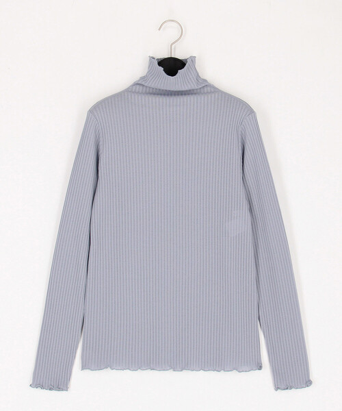 Gabardine K.T(ギャバジンケーティー)の「〔 +サイズ 〕 【前後2WAY】シアーストライプジャージ シアーストライプカットソー(Tシャツ/カットソー・レディース・サックスブルー/オフホワイト・13号)」の2枚目の写真