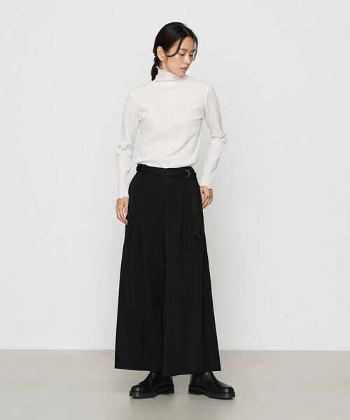 Gabardine K.T(ギャバジンケーティー)の「〔 +サイズ 〕 【前後2WAY】シアーストライプジャージ シアーストライプカットソー(Tシャツ/カットソー・レディース・サックスブルー/オフホワイト・13号)」の3枚目の写真