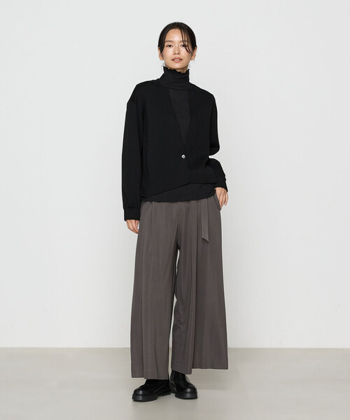 Gabardine K.T(ギャバジンケーティー)の「〔 +サイズ 〕 【前後2WAY】シアーストライプジャージ シアーストライプカットソー(Tシャツ/カットソー・レディース・サックスブルー/オフホワイト・13号)」の6枚目の写真
