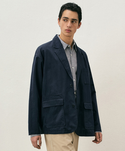 COSTUME O’CLOCK（コスチュームオクロック）の「コットンルーズフィットウォッシュドブレザー ネイビー COOSJK039NAVY（テーラードジャケット・メンズ・その他・SMALL/MEDIUM/LARGE）」の13枚目の写真