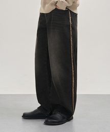 EXCONTAINER（エックスコンテナ）の「ウェスタンサイドラインワイドデニムパンツ (ダスティブラック)（デニムパンツ）」