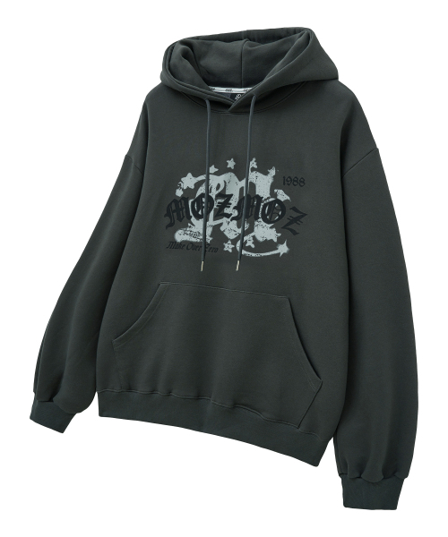 MOZMOZ(モズモズ)の「エムゴシックデジタルグラフィックフードチャコール(パーカー・メンズ・その他・M/XL/XXL)」の1枚目の写真