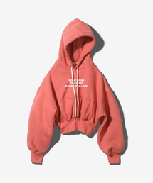 FANSHOW（ファンショー）の「MWL CROP DOUBLE JERSEY HOODIE - RED（パーカー）」
