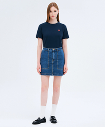 ハートベイカーパッチTシャツネイビー