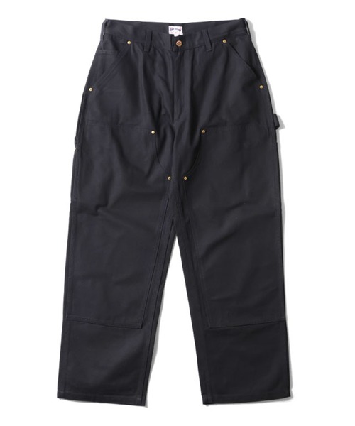 MIYAGIHIDETAKA ダブルニーショーツ ブラック ペインター 日本製 MIYAGIHIDETAKA ダブルニーショーツ ブラック ペインター 日本製