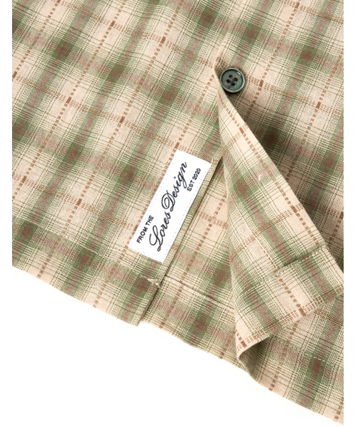 LORES（ロアス）の「Plaid Cropped Shirts - Brown（シャツ/ブラウス・レディース・その他・LARGE/MEDIUM）」の4枚目の写真