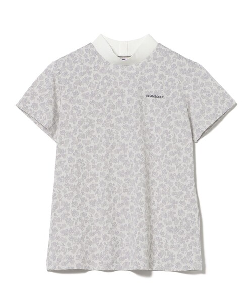 BEAMS GOLF(ビームスゴルフ)の「PURPLE LABEL / シャドーフラワー ジャカード モックネックシャツ (接触冷感・吸水速乾・UVカット)(Tシャツ/カットソー・レディース・ネイビー/ホワイト・MEDIUM/SMALL/LARGE)」の15枚目の写真