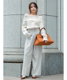 dazzlin | 【久間田琳加コラボ】サイドベルトストレートスラックスパンツ(スラックス)