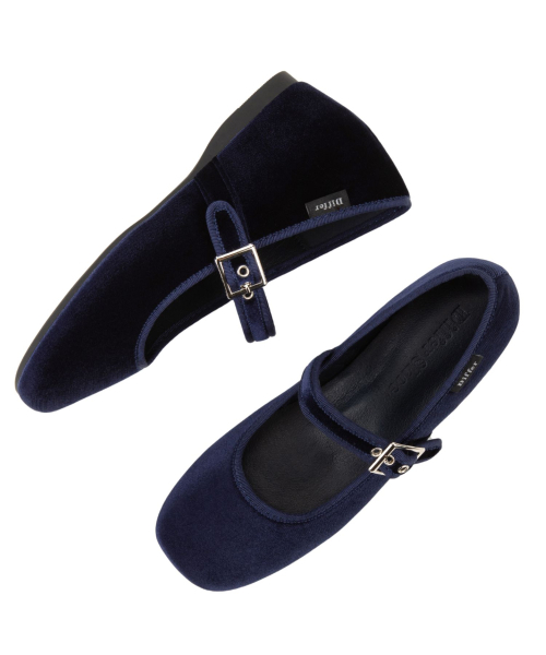 DIFFERSHOE（ディファーシュー）の「ベルリン スクエア メリージェーン 5CM [ネイビー]（バレエシューズ・レディース・ネイビー・25cm/22.5cm/23cm/23.5cm/24cm/24.5cm）」の7枚目の写真