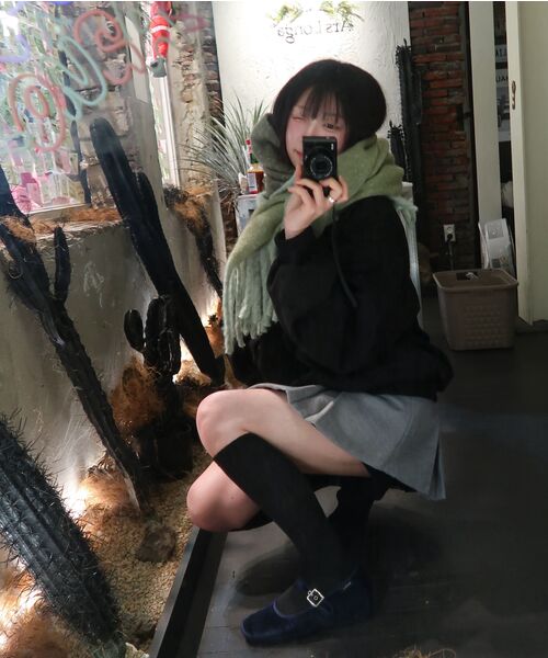 DIFFERSHOE（ディファーシュー）の「ベルリン スクエア メリージェーン 5CM [ネイビー]（バレエシューズ・レディース・ネイビー・25cm/22.5cm/23cm/23.5cm/24cm/24.5cm）」の4枚目の写真