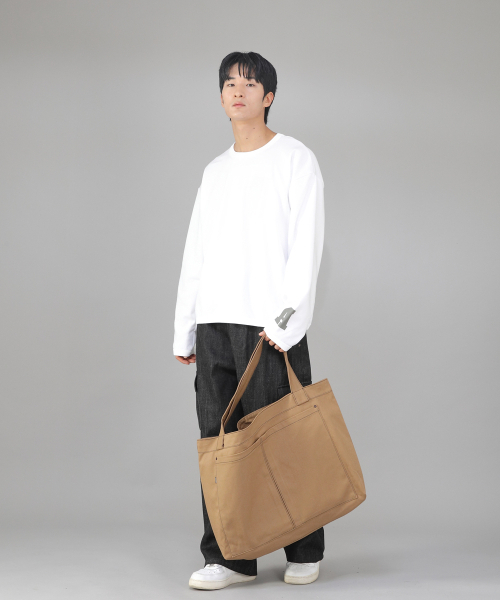 SAINTCREW(セントクルー)の「メガビッグサイズカーゴエコバッグ MCE-142 キャメル BKS(エコバッグ/サブバッグ・メンズ・その他・フリー)」の2枚目の写真