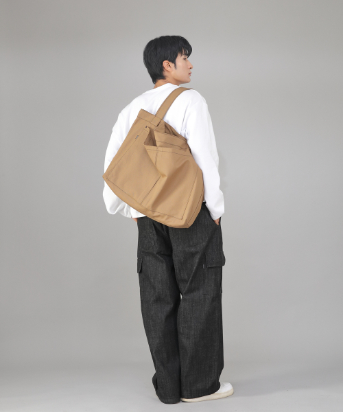 SAINTCREW(セントクルー)の「メガビッグサイズカーゴエコバッグ MCE-142 キャメル BKS(エコバッグ/サブバッグ・メンズ・その他・フリー)」の9枚目の写真