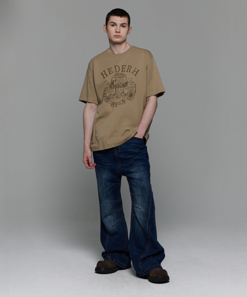 HEDER HELEN(ヘダーヘレン)の「Cat mustache dart bootcut denim PT indigo(デニムパンツ・メンズ・その他・SMALL/MEDIUM/LARGE)」の2枚目の写真