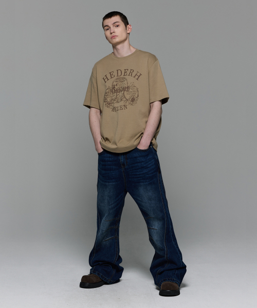HEDER HELEN(ヘダーヘレン)の「Cat mustache dart bootcut denim PT indigo(デニムパンツ・メンズ・その他・SMALL/MEDIUM/LARGE)」の3枚目の写真