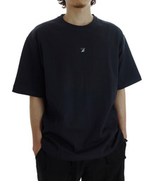 12番手 切り替え ニュートロロゴ シルバー ネイビー ラウンド 半袖Tシャツ