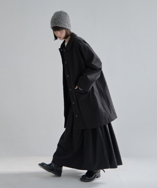 MOIREMOA(モアレモア)の「Bio W/S Cotton Half Jacket-Black(トレンチコート・レディース・その他・FREE)」の3枚目の写真