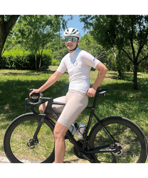 Slim Bib Shorts 854 Men's [Beige]