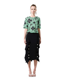 Green Clover Print Short Sleeve