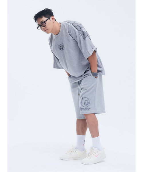 REMOVERSTUDIO（リムーバースタジオ）の「デビルビッグロゴハーフパンツ[グレー]（その他パンツ・メンズ・その他・LARGE/X-LARGE）」の3枚目の写真