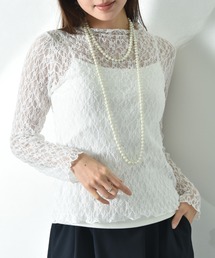 INTERPLANET | 総レースハイネックプルオーバー(Tシャツ/カットソー)