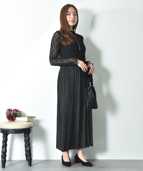 INTERPLANET(インタープラネット)の「総レースハイネックプルオーバー(Tシャツ/カットソー・レディース・オフホワイト/アイボリー/ブラック・FREE)」の11枚目の写真