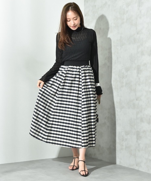 INTERPLANET(インタープラネット)の「総レースハイネックプルオーバー(Tシャツ/カットソー・レディース・オフホワイト/アイボリー/ブラック・FREE)」の19枚目の写真