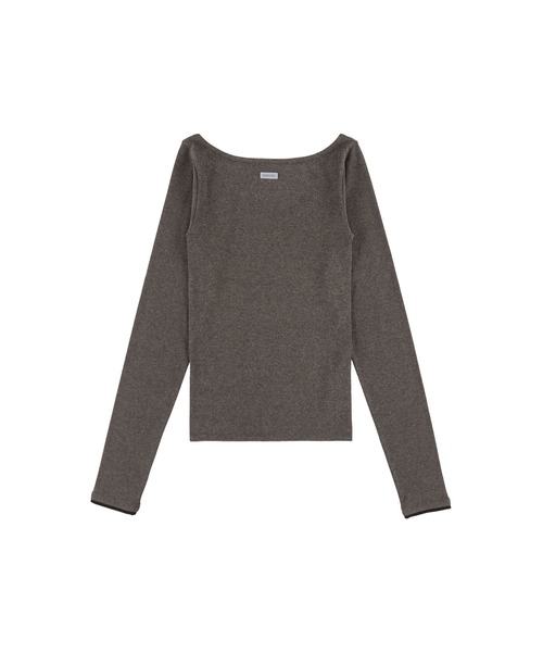 ALEXIA STAM（アリシアスタン）の「Wellness Contrast Cuff Long Sleeve Tee /ウェルネス 配色カフロングスリーブ（Tシャツ/カットソー・レディース・グレー/ブラック・S/M）」の16枚目の写真