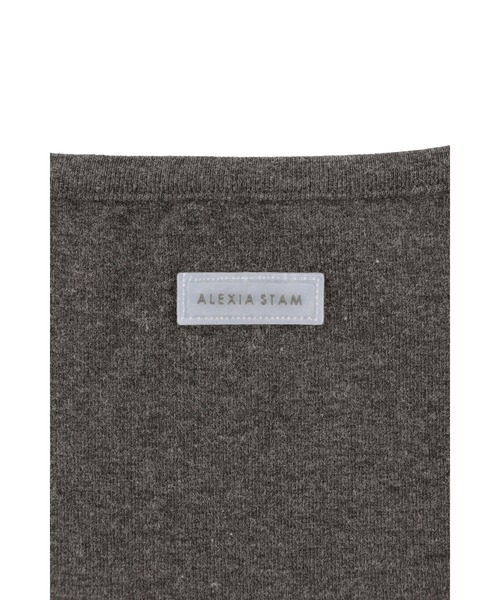 ALEXIA STAM（アリシアスタン）の「Wellness Contrast Cuff Long Sleeve Tee /ウェルネス 配色カフロングスリーブ（Tシャツ/カットソー・レディース・グレー/ブラック・S/M）」の19枚目の写真