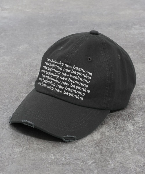 BAYFLOW（ベイフロー）の「ダメージツイルロゴCAP（キャップ・メンズ・ライトブルー/チャコール/オレンジ/ブラウン/ピンク・FREE）」の8枚目の写真
