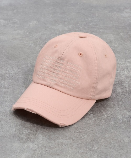 BAYFLOW（ベイフロー）の「ダメージツイルロゴCAP（キャップ・メンズ・ライトブルー/チャコール/オレンジ/ブラウン/ピンク・FREE）」の11枚目の写真