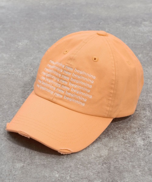 BAYFLOW（ベイフロー）の「ダメージツイルロゴCAP（キャップ・メンズ・ライトブルー/チャコール/オレンジ/ブラウン/ピンク・FREE）」の14枚目の写真