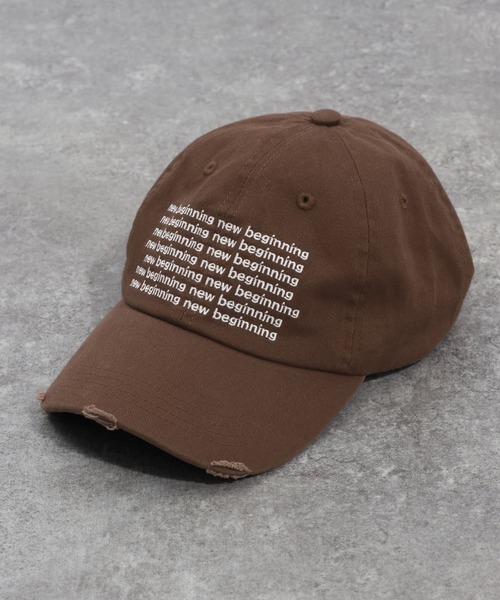 BAYFLOW（ベイフロー）の「ダメージツイルロゴCAP（キャップ・メンズ・ライトブルー/チャコール/オレンジ/ブラウン/ピンク・FREE）」の17枚目の写真
