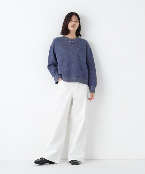 human woman(ヒューマンウーマン)の「◆ロゴ刺繍カラースウェット(スウェット・レディース・ネイビー/ブルー/ライトグリーン/ホワイト系その他・MEDIUM)」の21枚目の写真