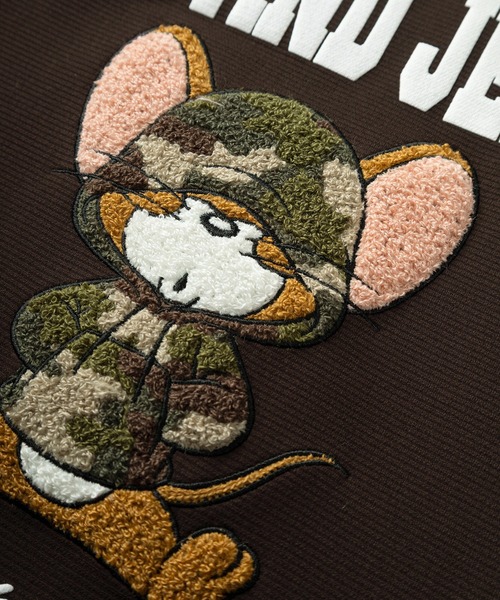 Tom＆Jerry（トムアンドジェリー）の「【71】【TOM＆JERRY/トムとジェリー】リップルダンボール アップリケ サガラ刺繍 スウェット/メンズ/レディース/ユニセックス（スウェット・レディース・ブラック/オフホワイト/ブラック系その他/アッシュグレー/ライトグレー/ブラウン・M/L/XL）」の16枚目の写真