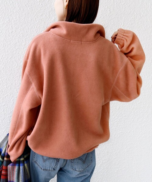 SHIPS（シップス）の「〈洗濯機可能〉フリース 裾 ドロスト ハーフ