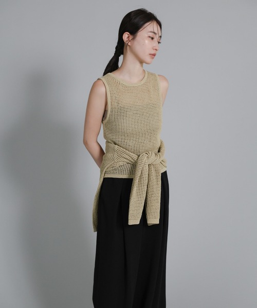 select MOCA Et(セレクトモカエト)の「【Et】Mesh Polo Knit Cardigan(カーディガン/ボレロ・レディース・ブラウン/ベージュ/ブラック・FREE)」の20枚目の写真