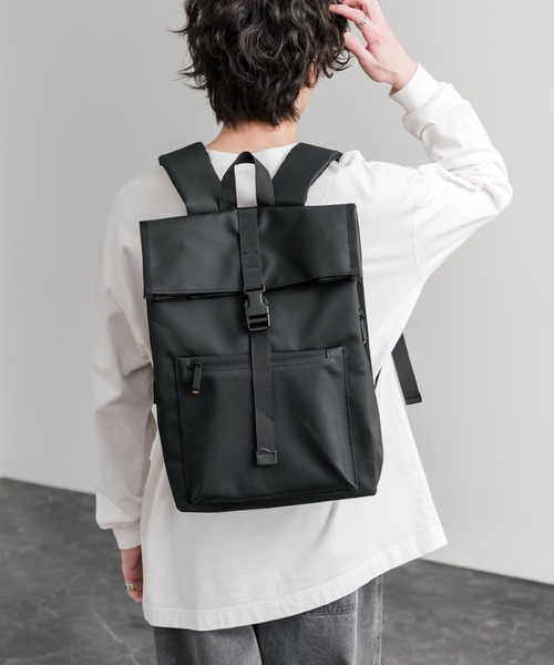 Rocky Monroe(ロッキーモンロー)の「ロールトップアーバンフラップデイパック/バックパック/リュック(バックパック/リュック・メンズ・ライトグレー/ブラック/グレー・FREE)」の10枚目の写真