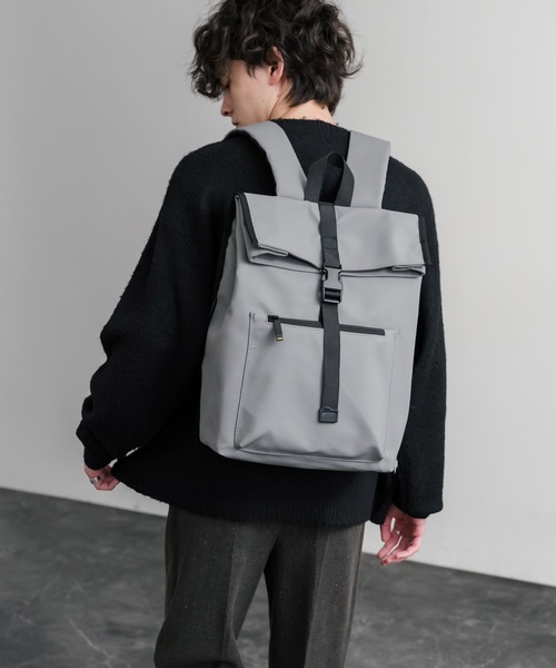 Rocky Monroe(ロッキーモンロー)の「ロールトップアーバンフラップデイパック/バックパック/リュック(バックパック/リュック・メンズ・ライトグレー/ブラック/グレー・FREE)」の18枚目の写真